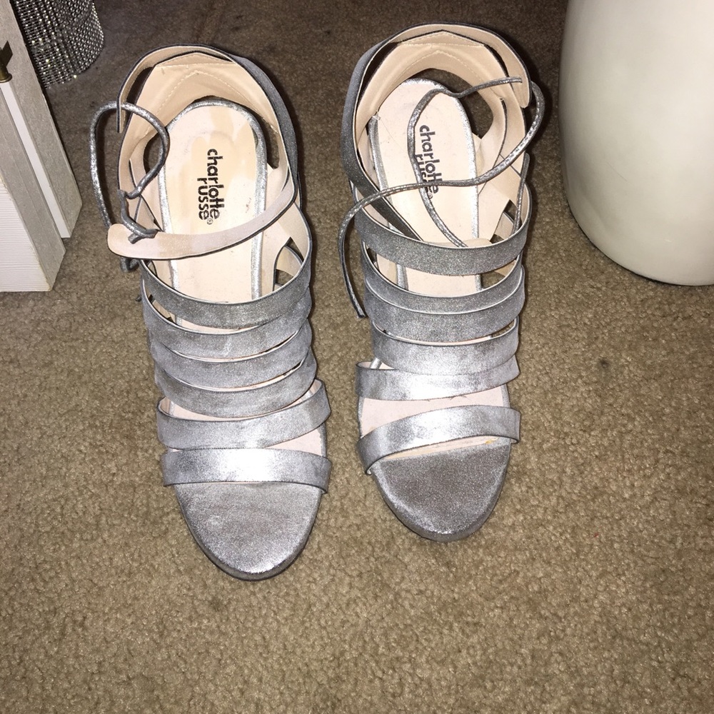 COPY - Silver lace up heels